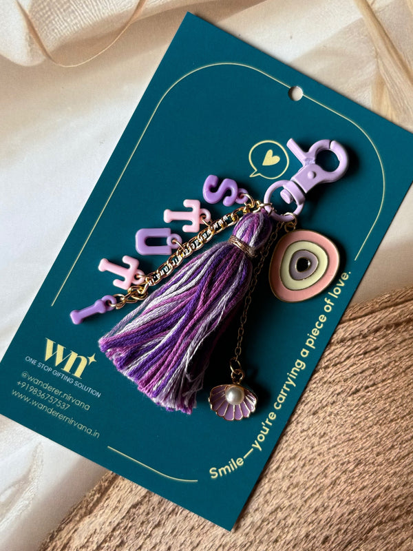 Personalised Lavender Bagcharm