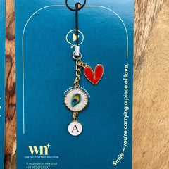 Peacock Heart Phonecharm