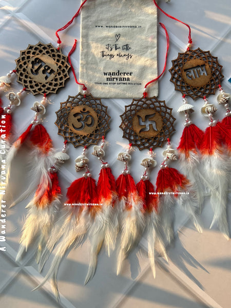 Shubh Labh Ohm Swastik Red-White Jalsa