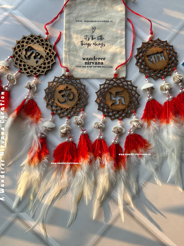 Shubh Labh Ohm Swastik Red-White Jalsa