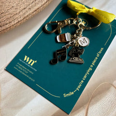 DJ Coffee Personalised Music Keychain