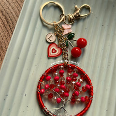 Tree of Life Cherry Blossom Butterfly Keychain