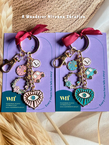 Sea Beach Drive Personalised Keychain ( set of 2)