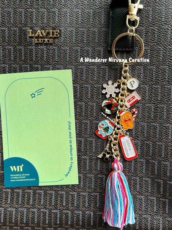 Merry Christmas Boho Bagcharm