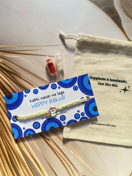 Unicorn Kids Rakhi with Alphabet