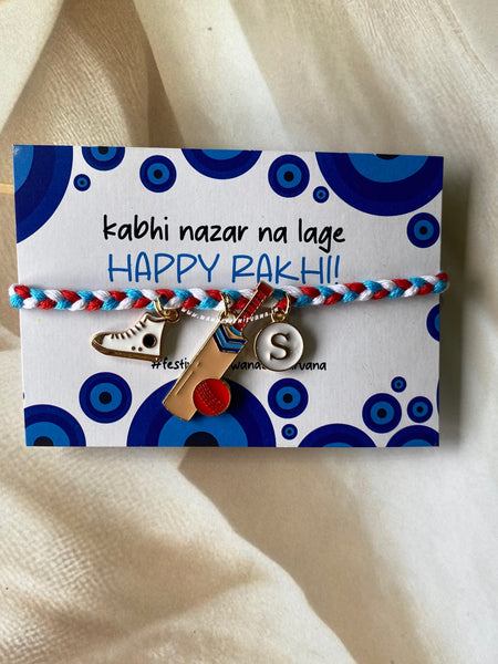 Cricket Charm Rakhi Keychain