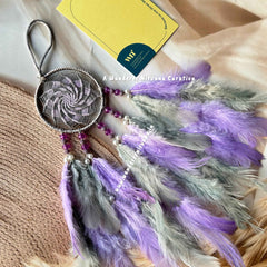 Lavender Grey Mini Dreamcatcher with name