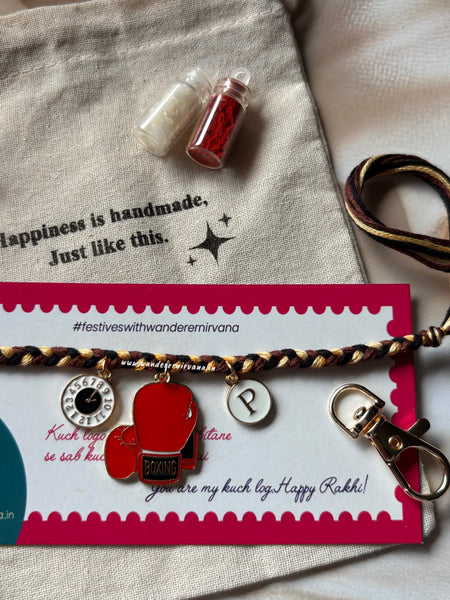 Boxing Charm Rakhi Keychain
