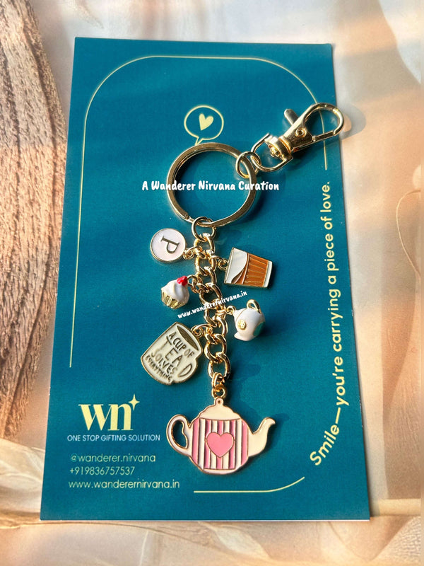 Tea For Two And A Piece of Cake Keychain