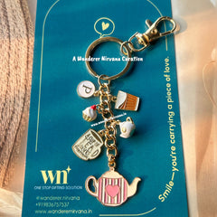 Tea For Two And A Piece of Cake Keychain