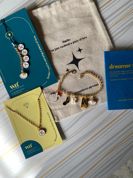 BTS Personalised Combo( Bracelet, PhoneCharm, Neckpiece)