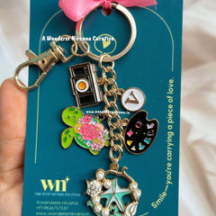 Camera Artist Pallete Tortoise Beach Personalised Keychain