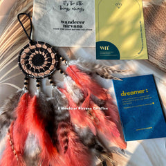 Peach Black Vintage Browns Dreamcatcher