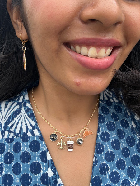 Coffee Croissant Travel 11:11 Neckpiece