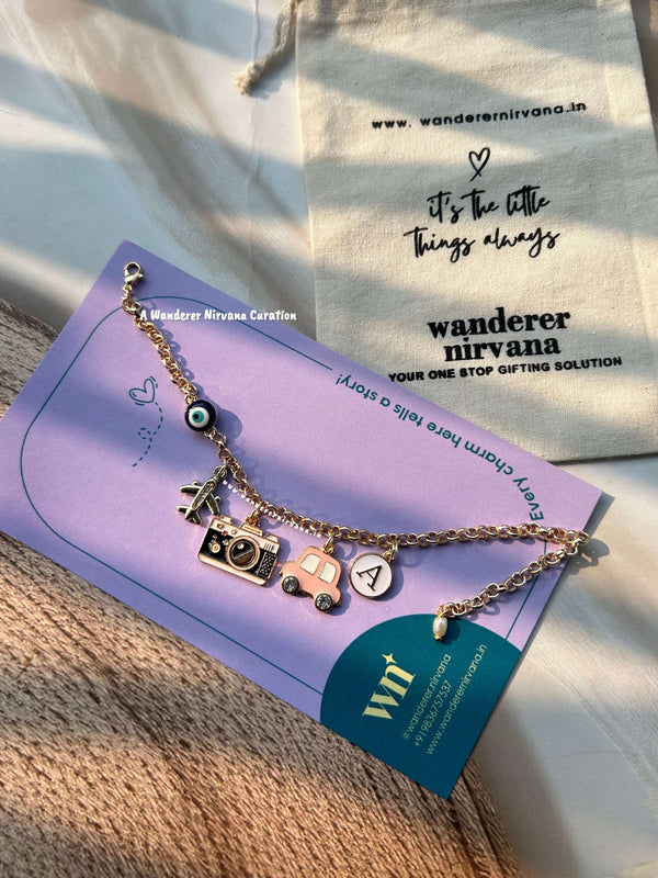 Traveller Camera Evileye Personalised Bracelet