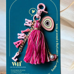 Personalised Pink Bagcharm