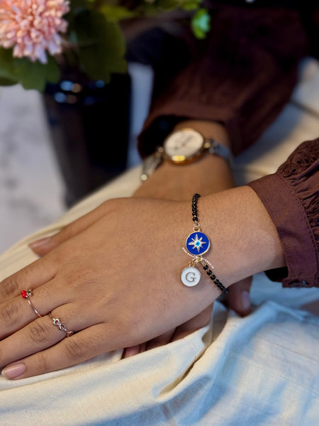 Lakshya Nazariya Bracelet with Initial