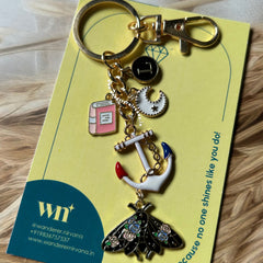 Laurel Anchor Book Keychain