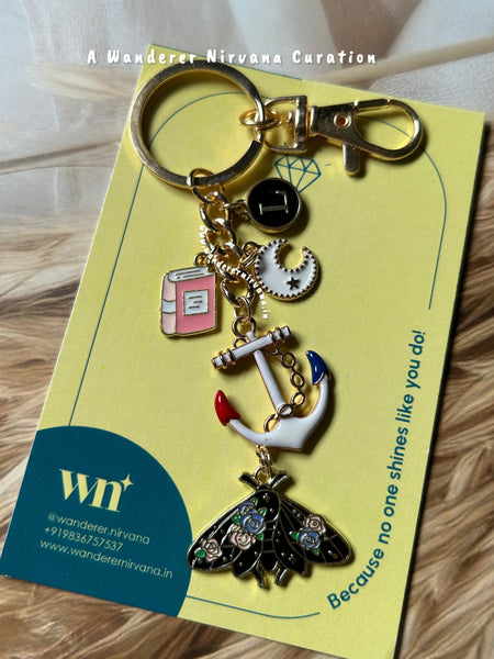Laurel Anchor Book Keychain