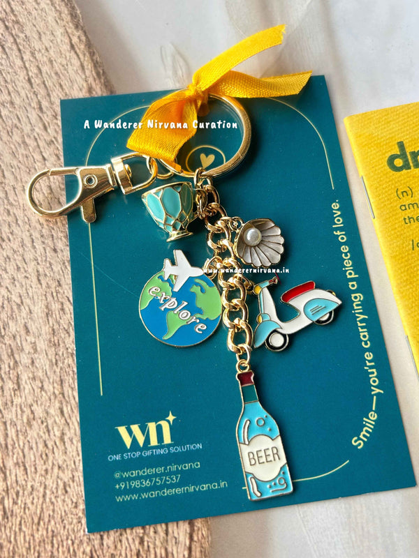 Explore Travel Champion Keychain Bagcharm