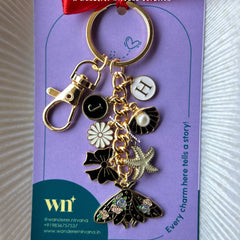 Lucky Moth Pearl Bow Keychain