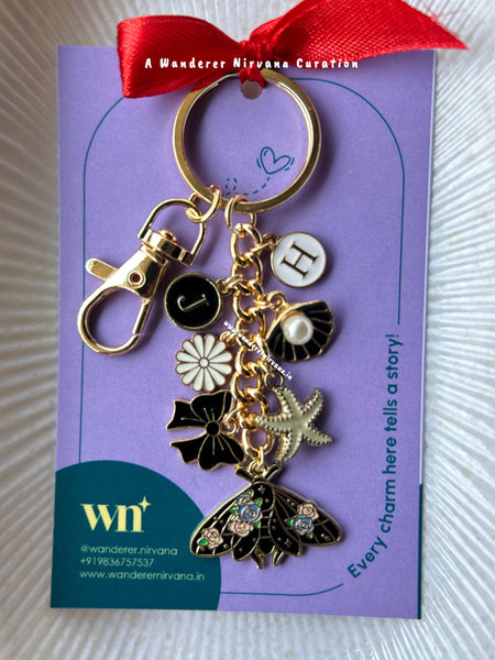 Lucky Moth Pearl Bow Keychain