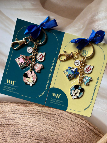 Mickey Minnie Home Keychain Set of 2