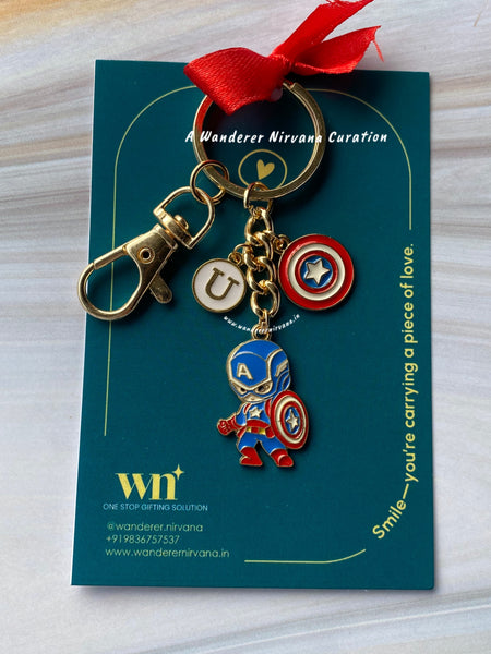 Captain America Personalised keychain