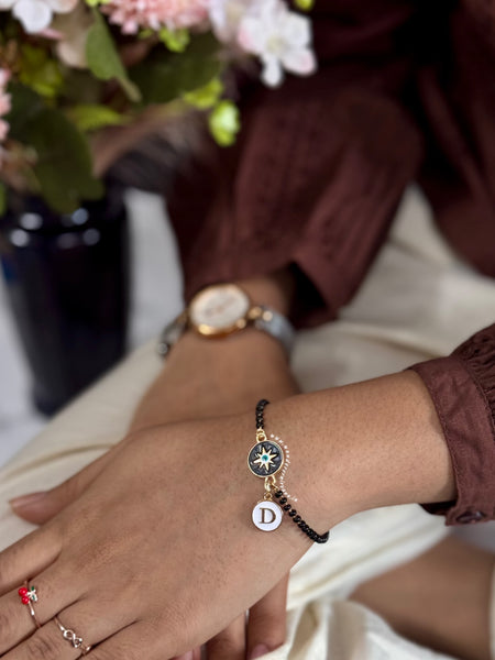 Kavach Nazariya Bracelet with Initial