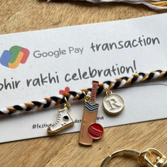 Cricket Charm Rakhi Keychain
