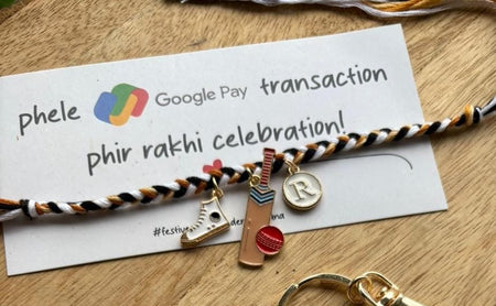 Cricket Charm Rakhi Keychain