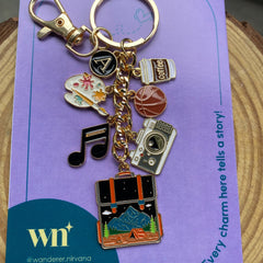 Basketball Travel Camera Music Coffee Artist Personalised Keychain