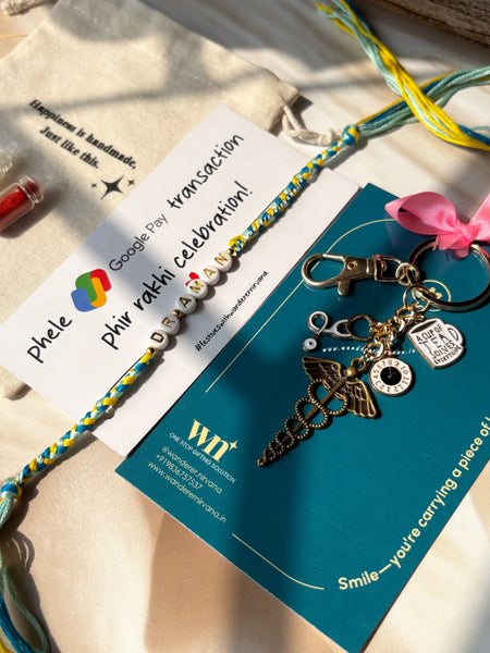 Doctor Name Rakhi  Keychain Combo  2