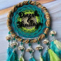 Evergreen Wreath Shells Dreamcatcher