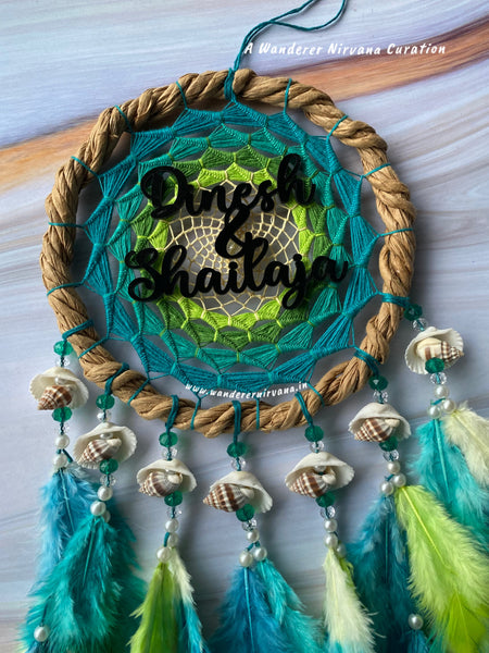 Evergreen Wreath Shells Dreamcatcher