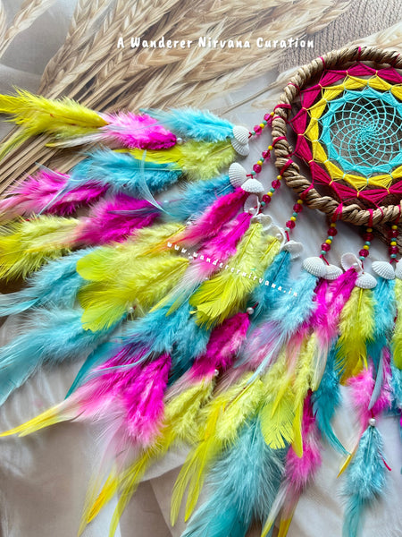 Bloom Garden Wreath Shells Dreamcatcher