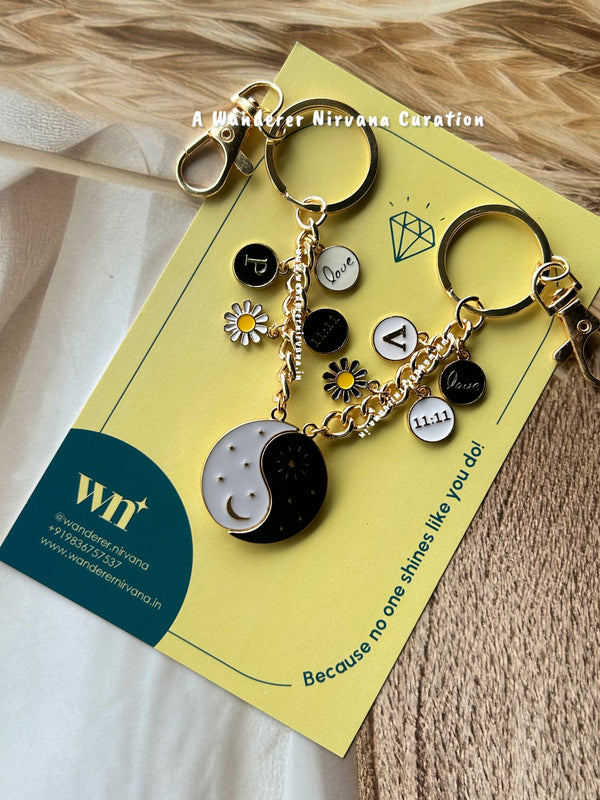 Moon Sun Best Friend Keychain