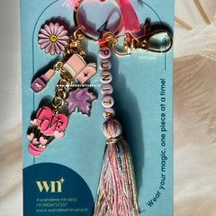 Lavender Core Name Personalised Keychain