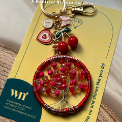Tree of Life Cherry Blossom Butterfly Keychain
