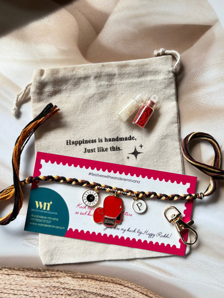 Boxing Charm Rakhi Keychain