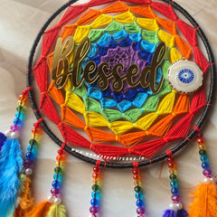 Rainbow Evileye Inspirational Dreamcatcher