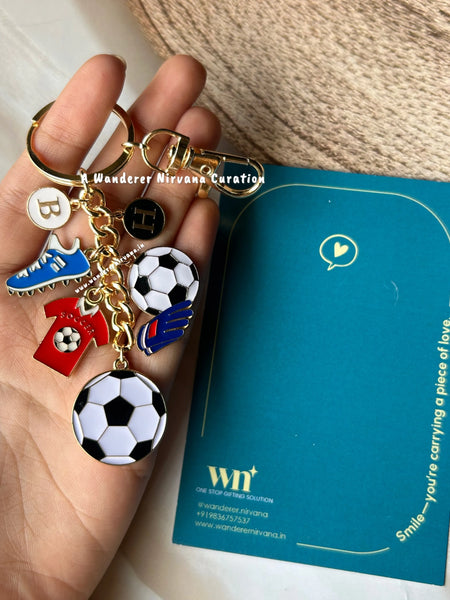 Footballer Spikes Goal Keychain