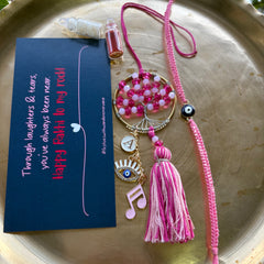 Bhai-Bhabhi EvilEye Tree of Life Set (Pink)