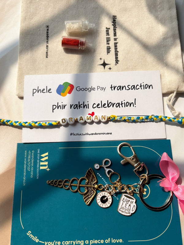 Doctor Name Rakhi  Keychain Combo  2