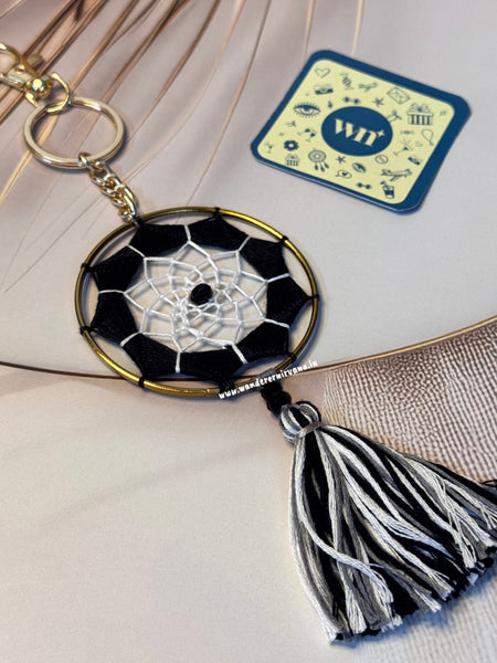 Monochrome Dreamcatcher Keychain