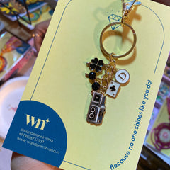 Classic Retro Card Personalised Keychain