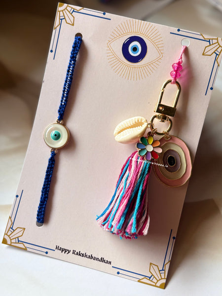 Bhaiya Bhabhi Evileye Flower Set