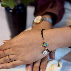 Ganesh Nazariya Bracelet with Initial