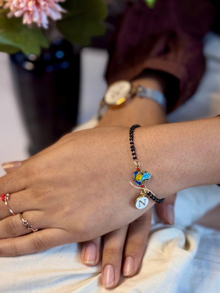 Ganesh Nazariya Bracelet with Initial