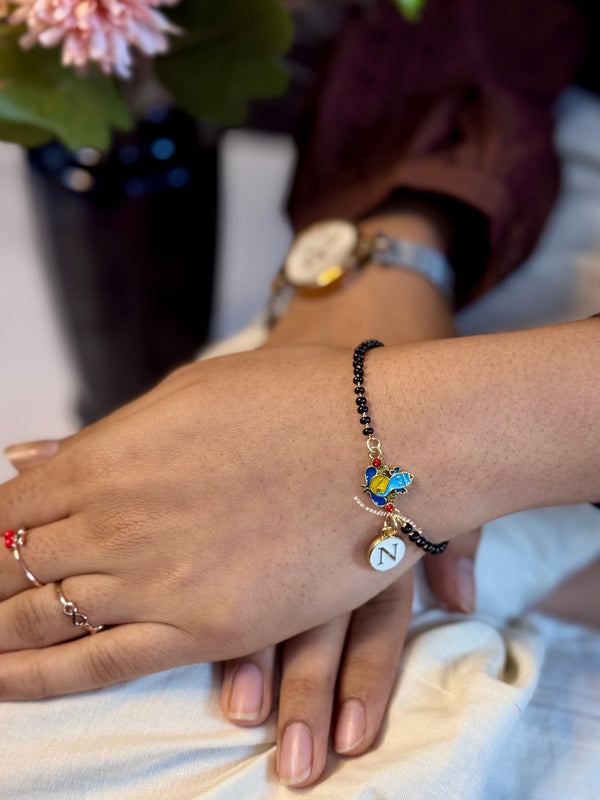 Ganesh Nazariya Bracelet with Initial
